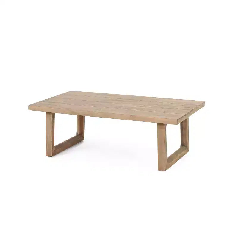 Set di mobili da giardino in legno di acacia, set da esterno con tavolino da caffè e morbidi cuscini per cortile, portico e balcone, beige - Merax