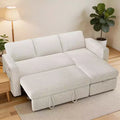 Dyonery 81-Sitzer-Schlafsofa, L-förmiges Ausziehsofa mit wendbarer Recamiere mit Stauraum, USB-Anschluss und verstellbarer Rückenlehne