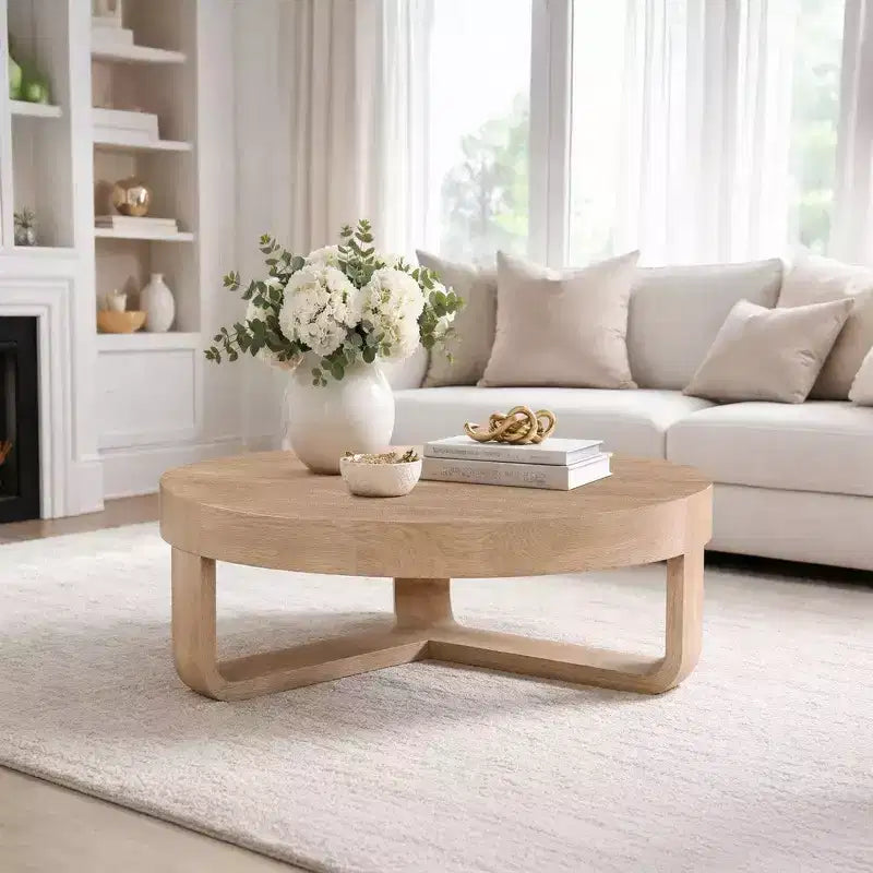 Kulatý konferenční stolek Royal Hampton 32 Inch s otevřenou podnoží ve tvaru saní