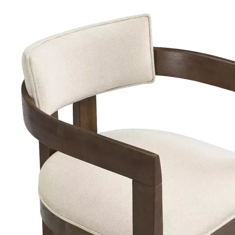 Conjunto de mesa de jantar redonda moderna de 5 peças Christopher Knight Home Shankar com cadeiras estofadas de madeira de seringueira