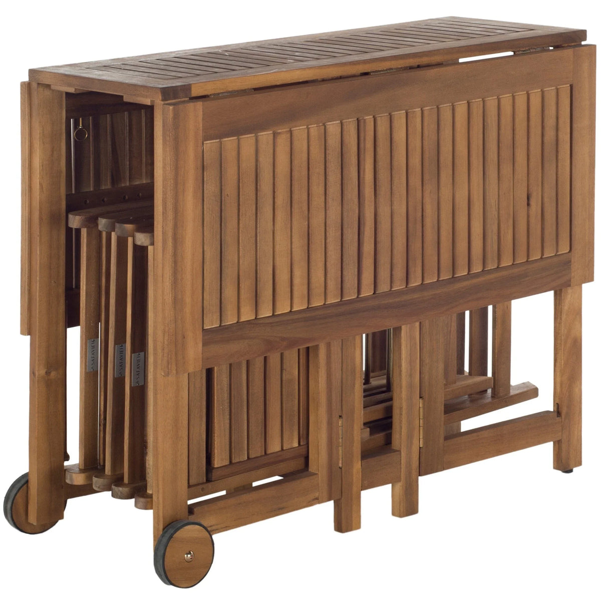 Conjunto de mesa de jantar exterior SAFAVIEH Brandy com 5 peças - 43Wx35Dx29H