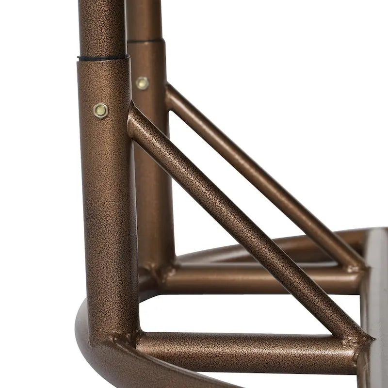 Poltrona sospesa a uovo LeisureMod per 2 persone con supporto - Altalena da patio in rattan intrecciato per esterni/interni, chaise longue con cuscini