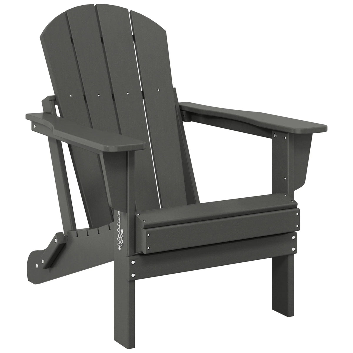 Polytrends Laguna Fade Resistant All Weather Outdoor Patio Folding Adirondack Chair