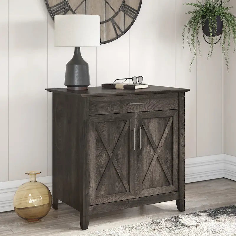Bureau secrétaire Key West avec meuble de rangement, par Bush Furniture