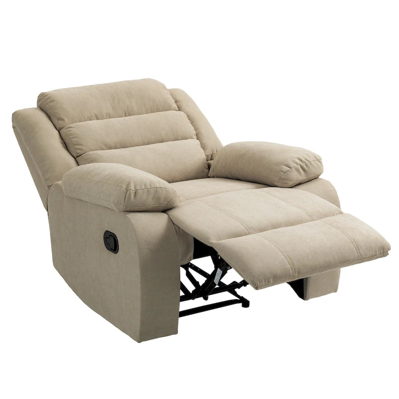 Ensemble de 2 fauteuils inclinables classiques et traditionnels à commande manuelle