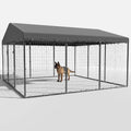 W 118 x D 118 x H 70 Canil grande para exterior, recinto resistente para cães com teto impermeável