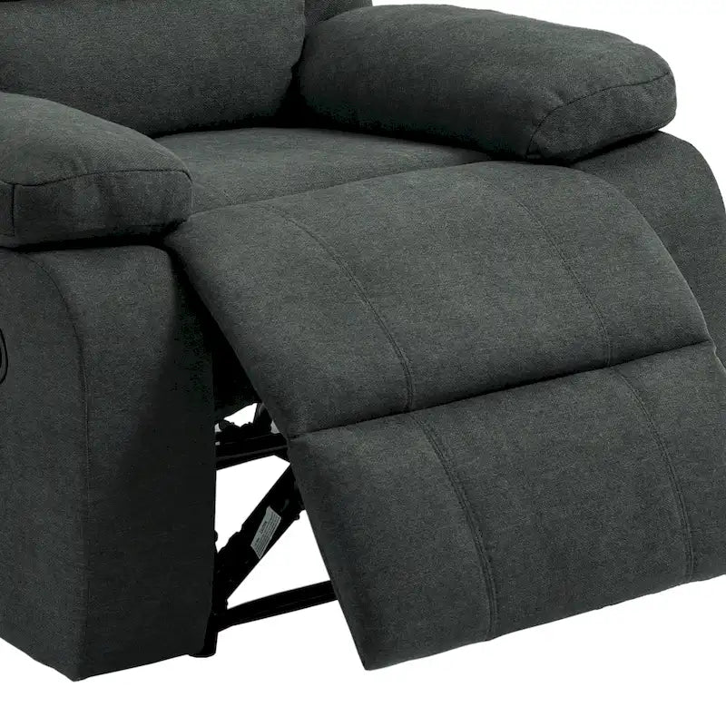 Ensemble de 2 fauteuils inclinables classiques et traditionnels à commande manuelle
