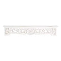 Brewster 30" Morris White Ledge Shelf: Bohemian Style MDF No Assembly Required Decorative Wall Shelf Set