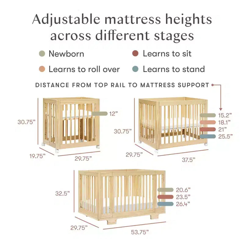 Berço convertível Babyletto Yuzu 8 em 1 com kits de conversão para todas as fases
