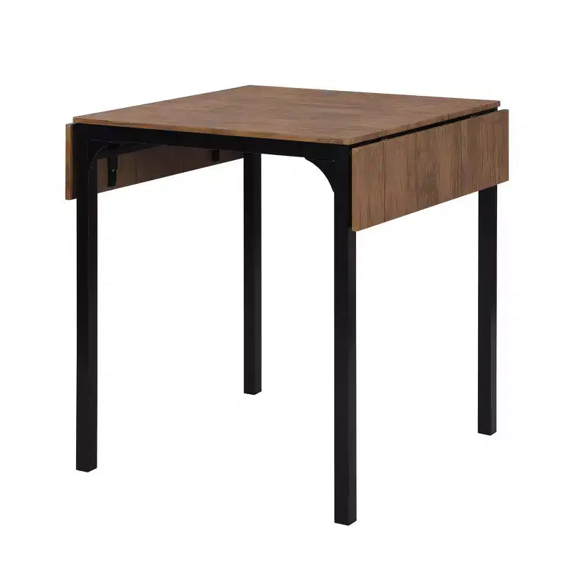 Conjunto de mesa de jantar Whisen Farmhouse de 5 peças, com altura de bancada, tampo rebatível e cadeiras de jantar