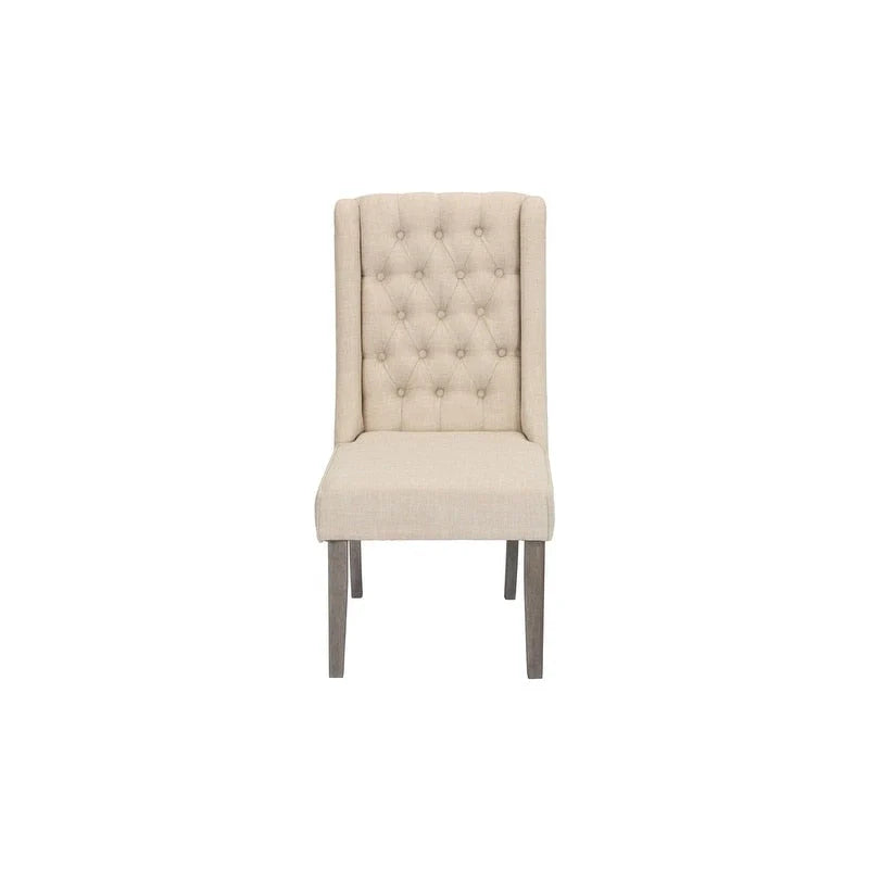 Set da pranzo rustico grigio allungabile Best Quality Furniture da 9 pezzi