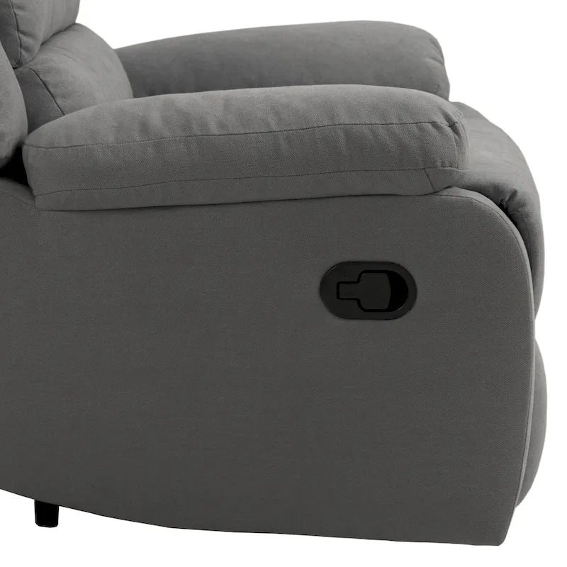 Ensemble de 2 fauteuils inclinables classiques et traditionnels à commande manuelle