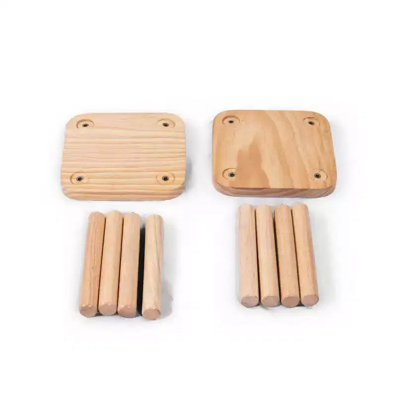 Set 2 Sgabelli per Bambini Legno Naturale