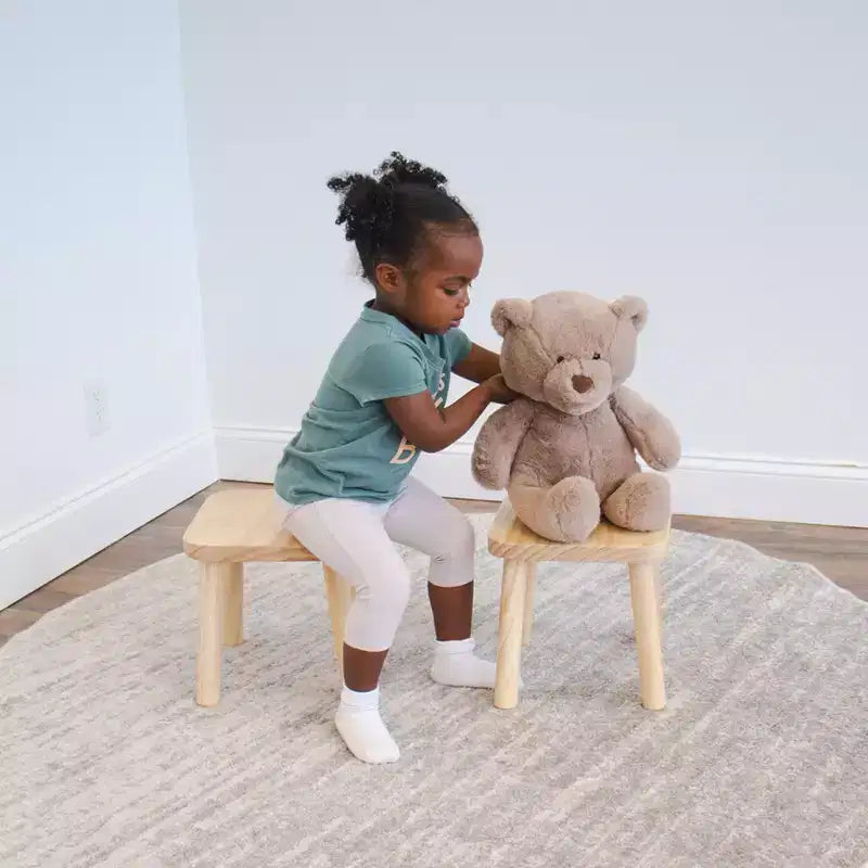 Set 2 Sgabelli per Bambini Legno Naturale