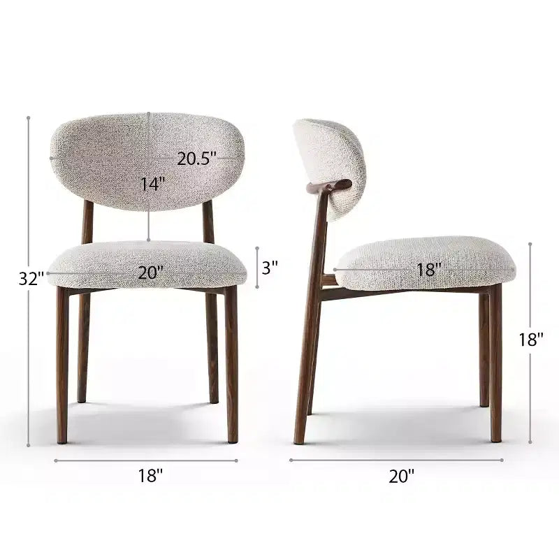 Ensemble de 4 chaises de salle à manger modernes rembourrées avec dossier incurvé, chaises d’appoint sans accoudoirs à structure en fer pour salle à manger et cuisine-Panipeachy