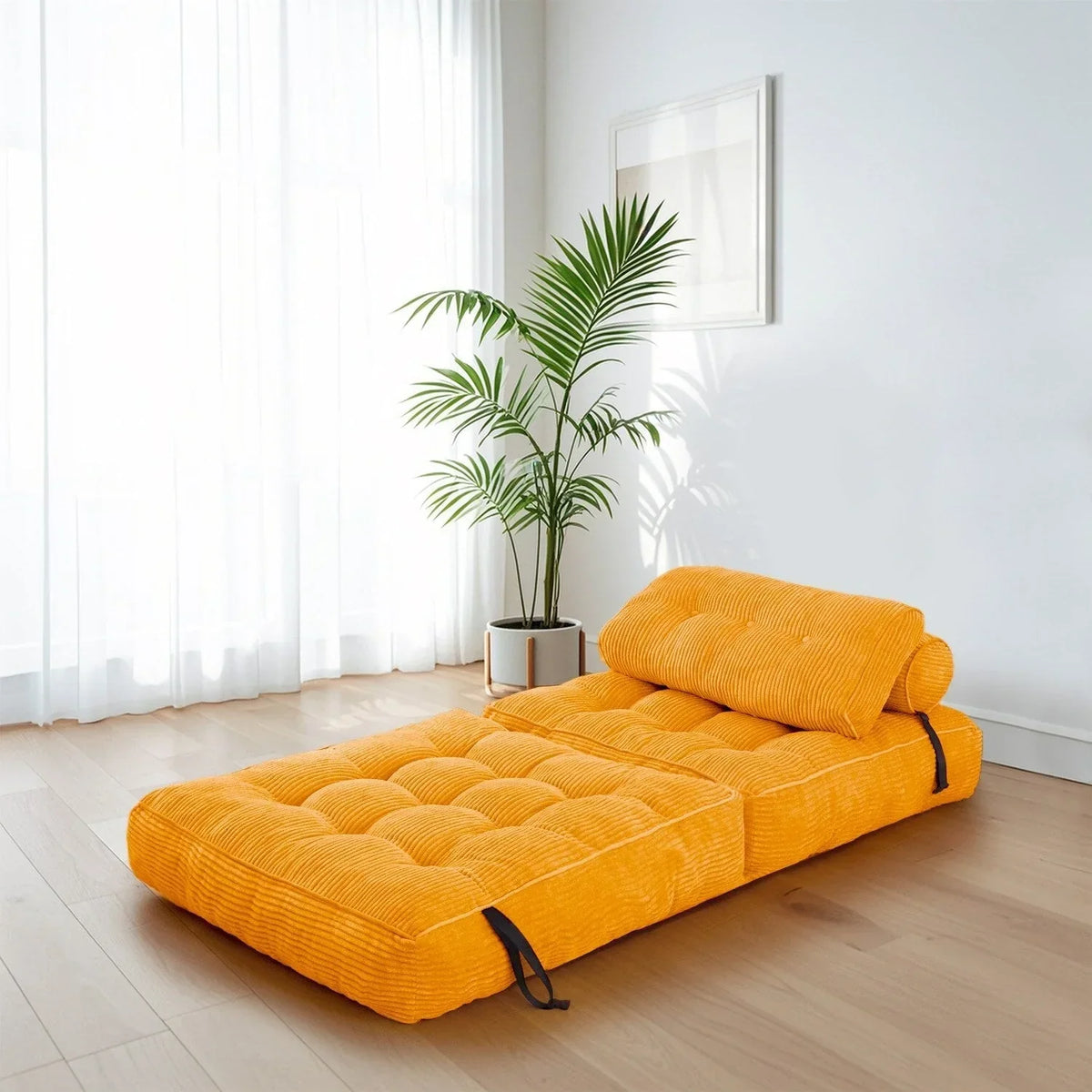 8 Cord-Sofa zum Zusammenklappen, Schlafsofa, Einzel