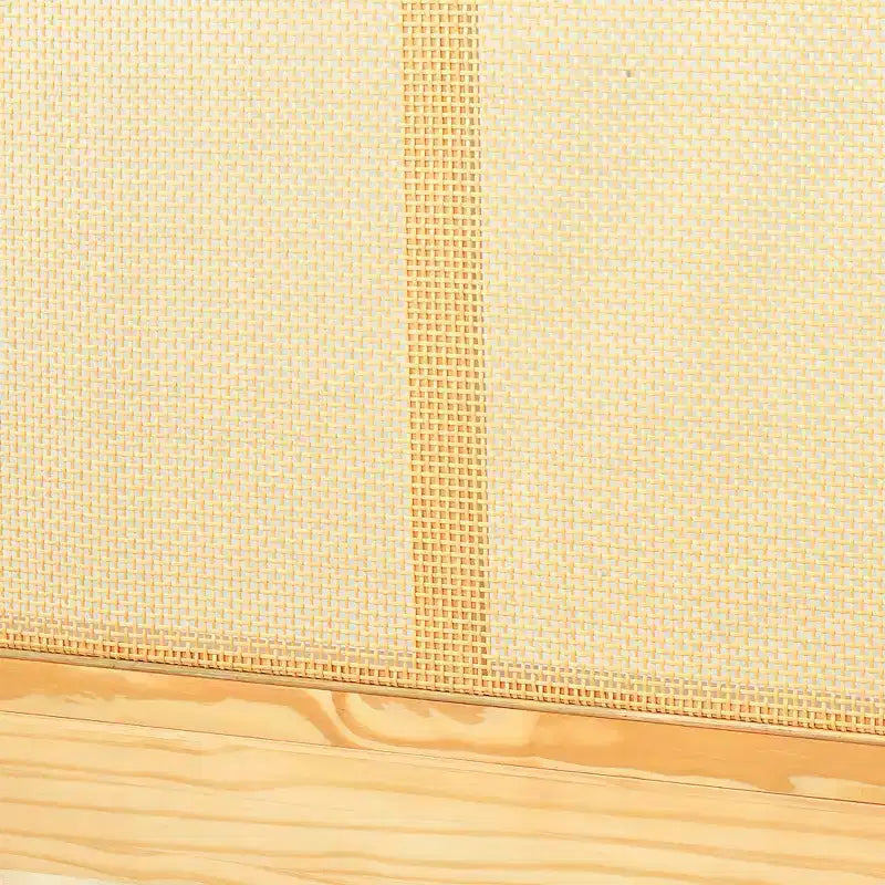 Estrutura de cama de plataforma em madeira Christopher Knight Home Callahan, moderna, estilo boho, com cabeceira em rattan