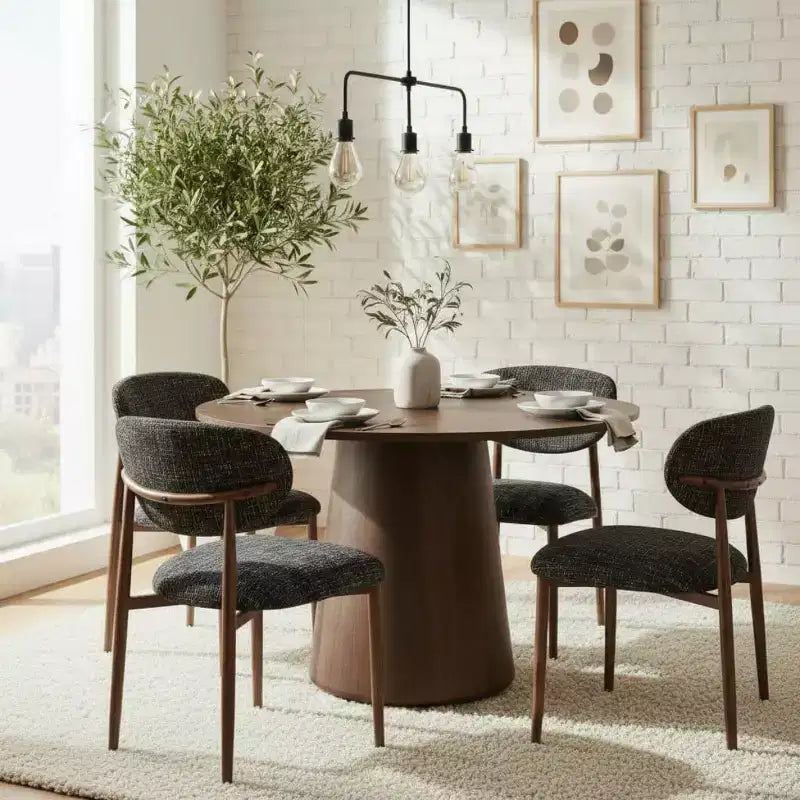 Ensemble de 4 chaises de salle à manger modernes rembourrées avec dossier incurvé, chaises d’appoint sans accoudoirs à structure en fer pour salle à manger et cuisine-Panipeachy
