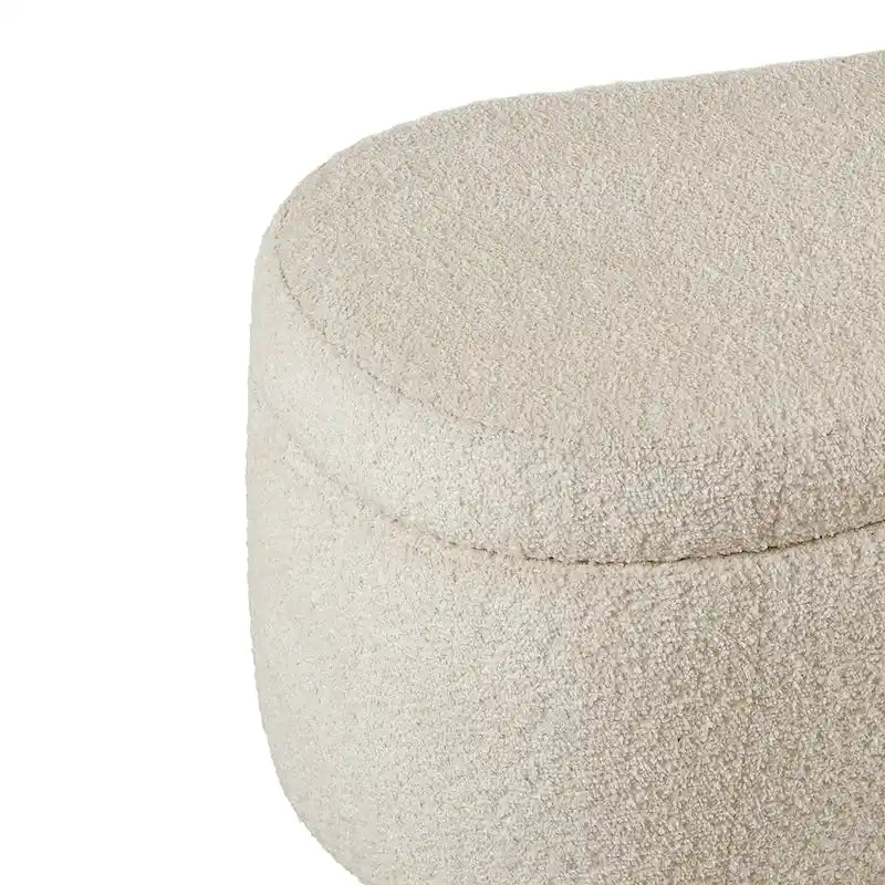Banco de arrumação INK+IVY Bailey em bouclé taupe com tampo rebatível