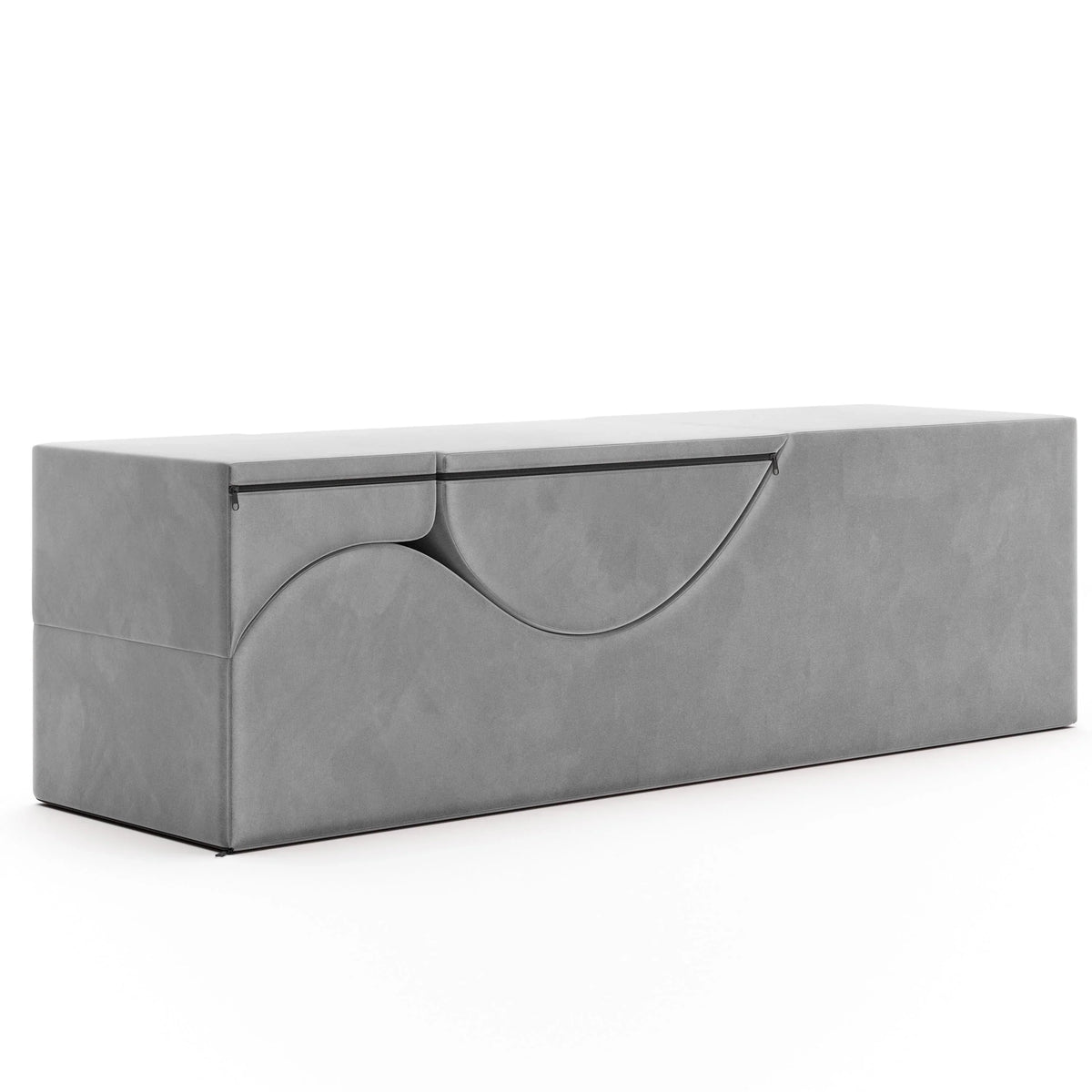 Avana Kami converteerbare chaise longue / yoga en massage - 2-in-1 hocker met verborgen uitklapbare yogastoel, microvelours - N/A