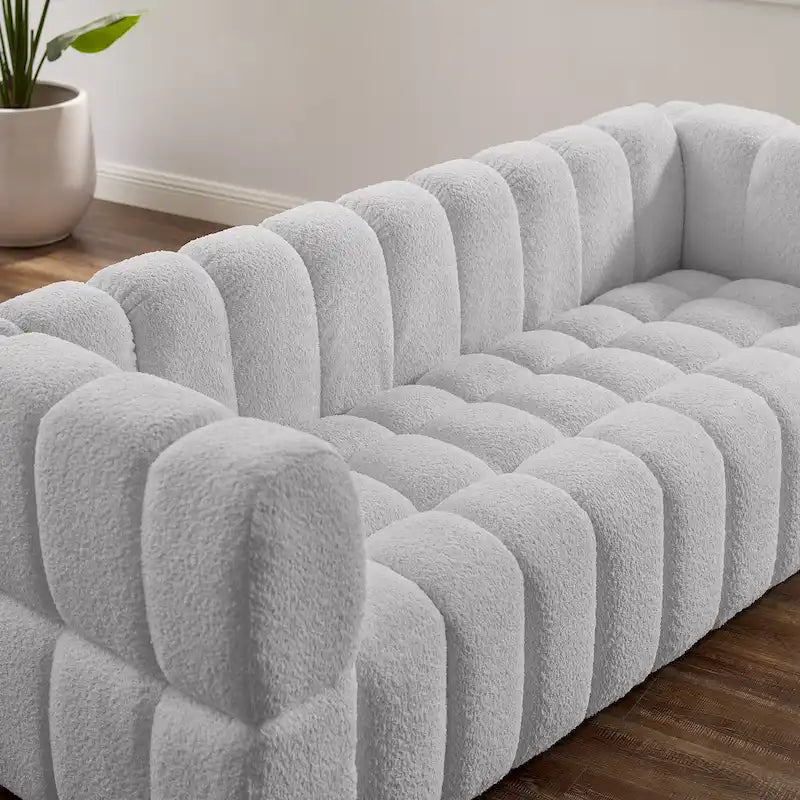 85 modernes Waffelstoff-Sofa, komfortables Freizeitsofa