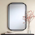 Specchio da parete Double Radius opaco nero 24 x 36 1/4