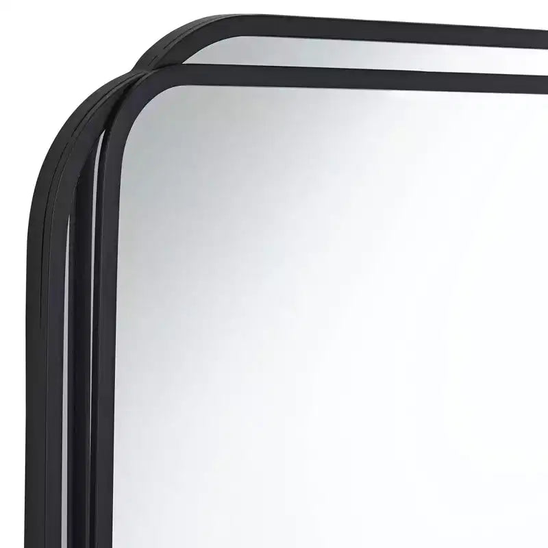 Specchio da parete Double Radius opaco nero 24 x 36 1/4