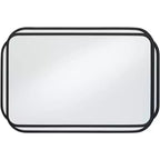 Specchio da parete Double Radius opaco nero 24 x 36 1/4