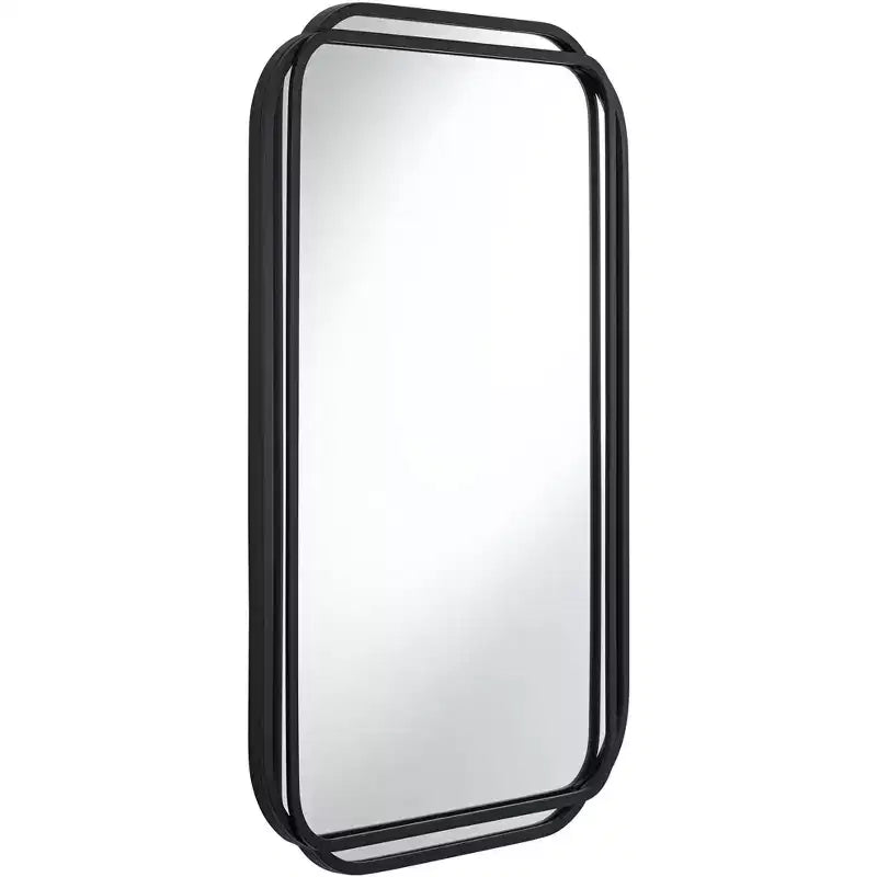 Specchio da parete Double Radius opaco nero 24 x 36 1/4