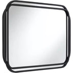 Specchio da parete Double Radius opaco nero 24 x 36 1/4