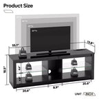 Mobile Porta TV da 55 pollici a LED, Consolle Multimediale Moderna con Presa di Corrente
