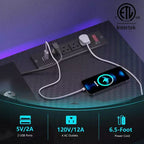 Mobile Porta TV da 55 pollici a LED, Consolle Multimediale Moderna con Presa di Corrente
