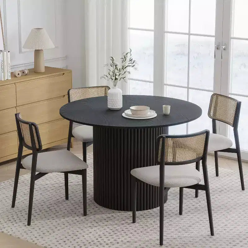 PexFix 46 Round Solid Wood Dining Table Kitchen Tables