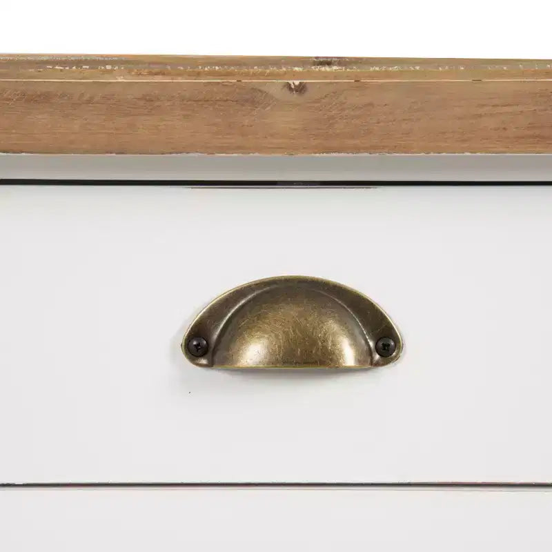 Consolle Rutledge con contenitore, 40x14x33, Bianco