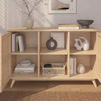Madia Mid-Century Moderna in Legno Massello con 2 Ante