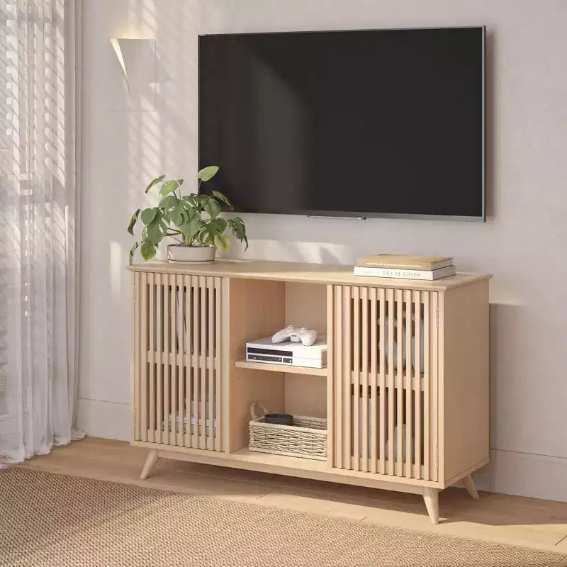 Madia Mid-Century Moderna in Legno Massello con 2 Ante