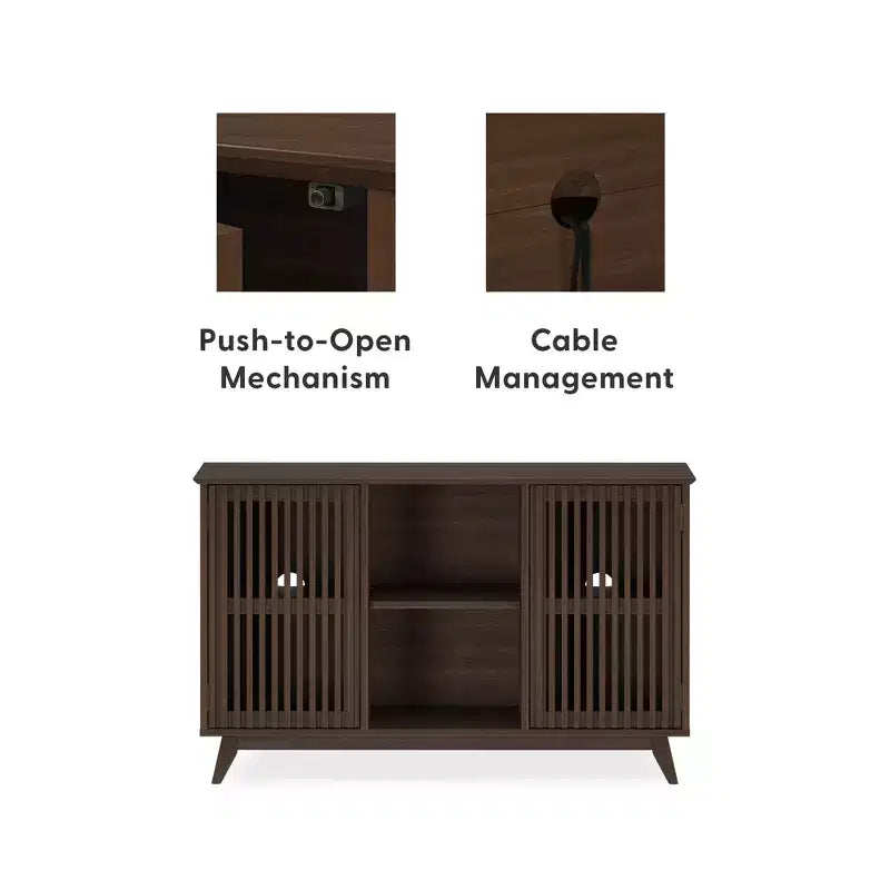 Madia Mid-Century Moderna in Legno Massello con 2 Ante