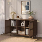 Madia Mid-Century Moderna in Legno Massello con 2 Ante