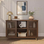 Madia Mid-Century Moderna in Legno Massello con 2 Ante