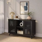 Madia Mid-Century Moderna in Legno Massello con 2 Ante
