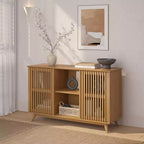 Madia Mid-Century Moderna in Legno Massello con 2 Ante