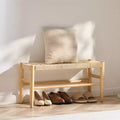 Panca in rattan, panca in rattan di legno da 80 cm