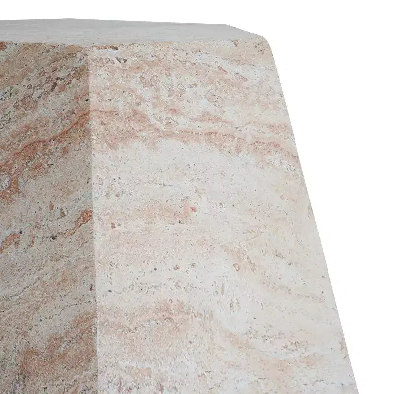 Tavolino da Esterno in Cemento Leggero Design Moderno Scultoreo, Resistente alle Intemperie e Facile da Spostare per Patio, Balcone o Giardino