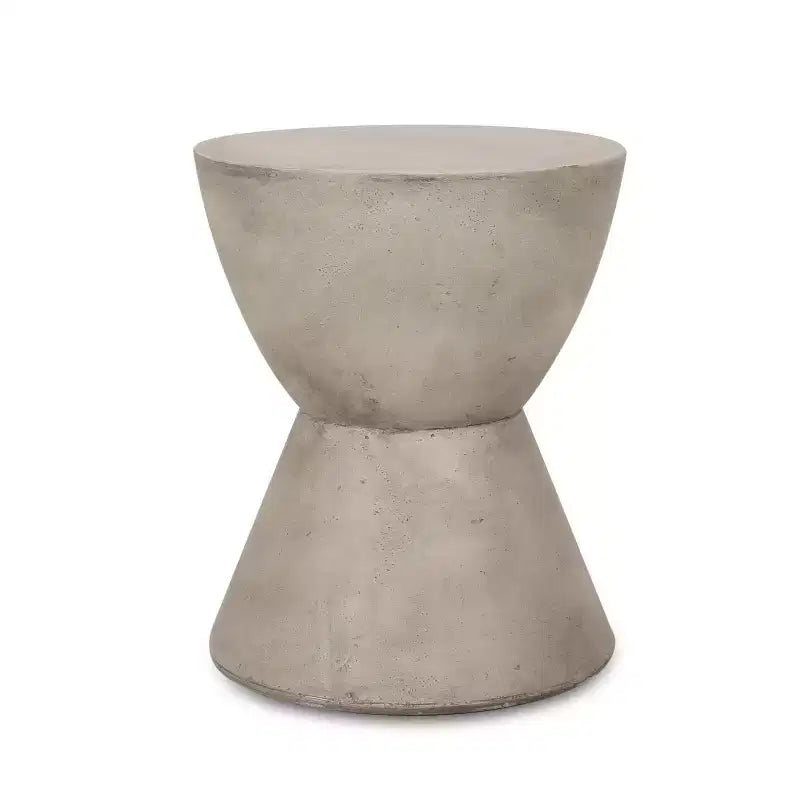 Tavolino da Esterno in Cemento Leggero Design Moderno Scultoreo, Resistente alle Intemperie e Facile da Spostare per Patio, Balcone o Giardino