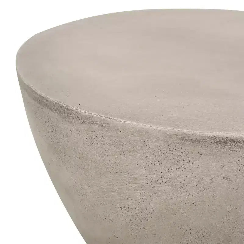 Tavolino da Esterno in Cemento Leggero Design Moderno Scultoreo, Resistente alle Intemperie e Facile da Spostare per Patio, Balcone o Giardino