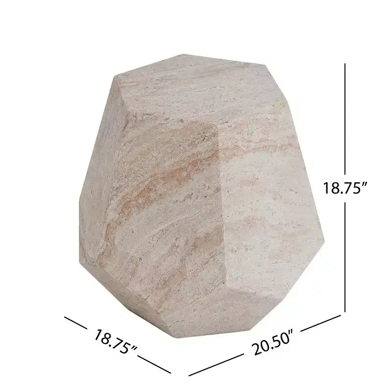 Tavolino da Esterno in Cemento Leggero Design Moderno Scultoreo, Resistente alle Intemperie e Facile da Spostare per Patio, Balcone o Giardino
