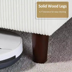Struttura letto imbottita queen size con piattaforma