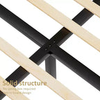 Struttura letto imbottita queen size con piattaforma
