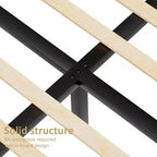 Struttura letto imbottita queen size con piattaforma