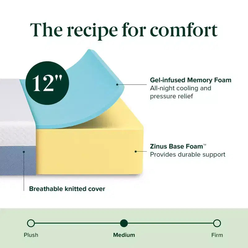 Materasso in Memory Foam 12 Queen Cooling Essential